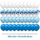 40Pcs/Set 12inch Mix Blue Rose Gold Confetti Latex Balloon For Birthday Baby Shower Wedding Balloons Party Decorations - NTKSTORE